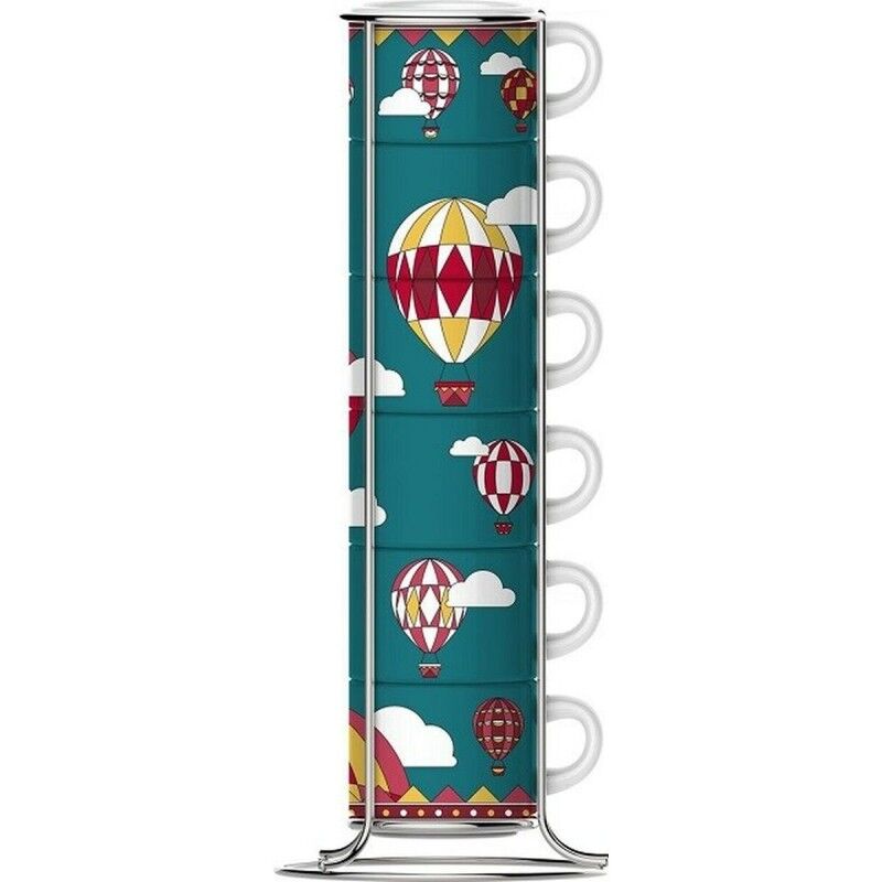 Bialetti|Conjunto de 6 Chávenas de Café Bialetti Winter Wonderland Turquesa Porcelana 80 ml 6 Peças (6 Unidades) Bialetti|Conjunto de 6 Chávenas de Café Bialetti Winter Wonderland Turquesa Porcelana 80 ml 6 Peças (6 Unidades)