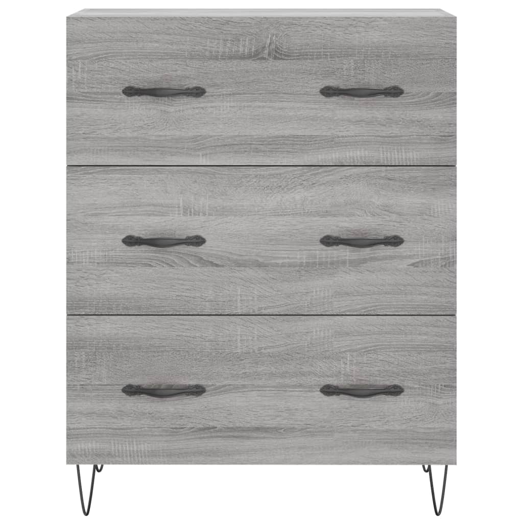 vidaXL Armário alto 69,5x34x180 cm derivados de madeira sonoma cinza