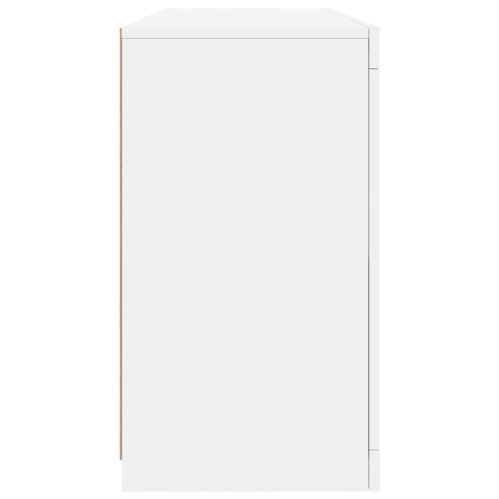 vidaXL Aparador com luzes LED 142,5x37x67 cm branco