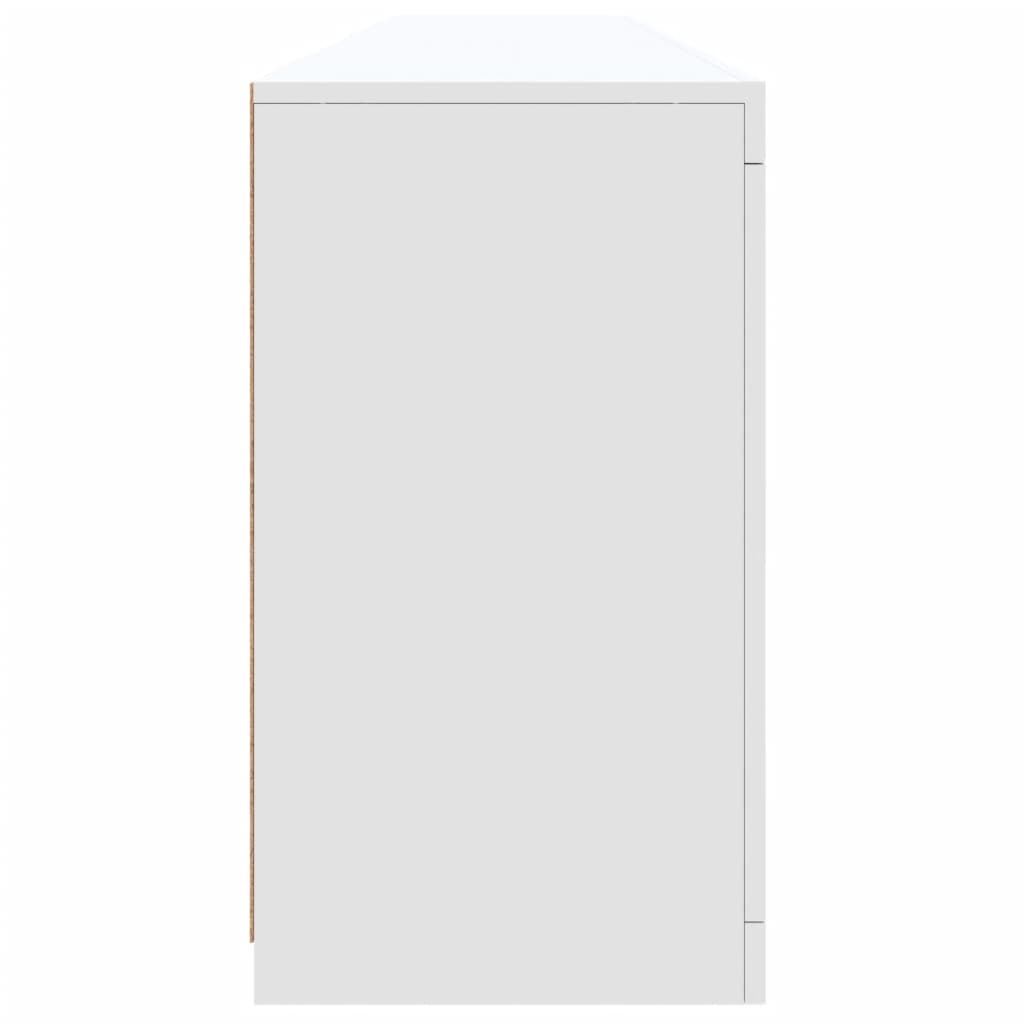 vidaXL Aparador com luzes LED 202x37x67 cm branco