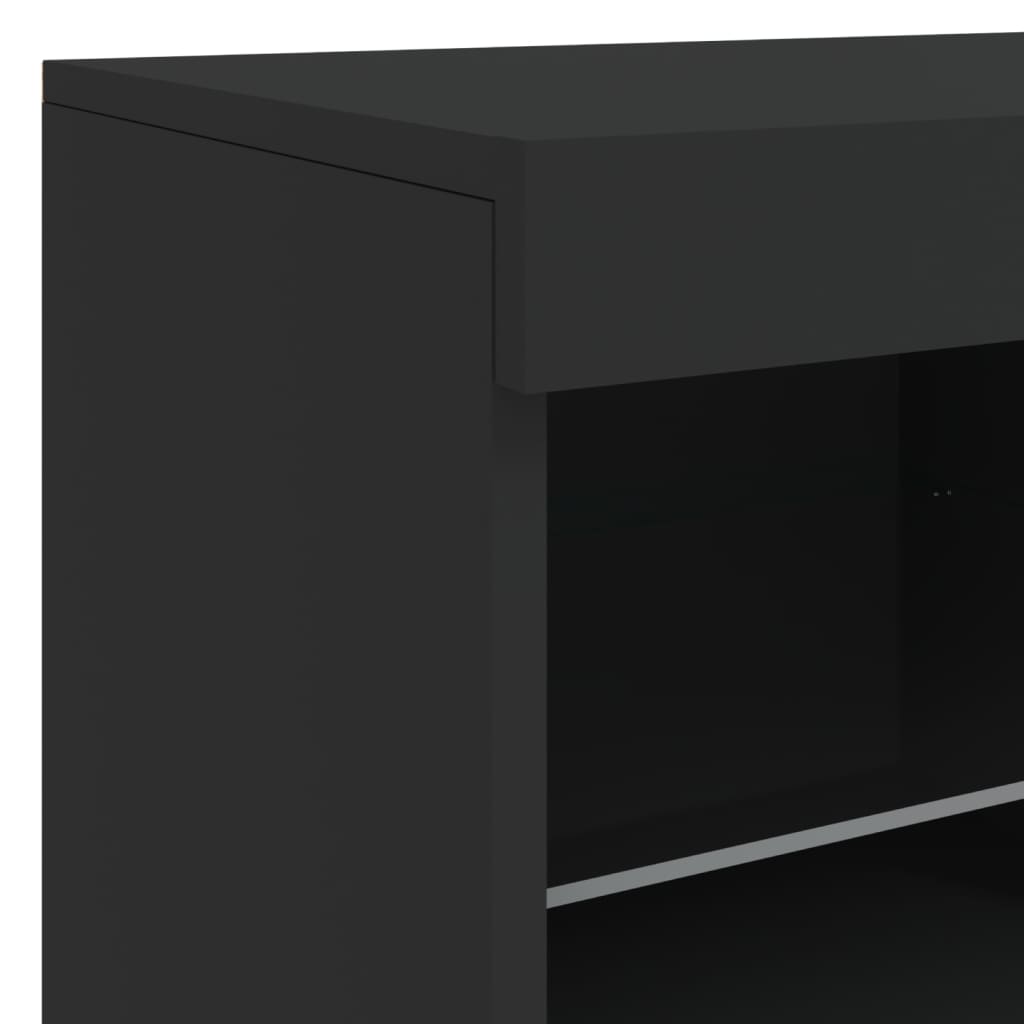 vidaXL Aparador com luzes LED 81x37x67 cm preto