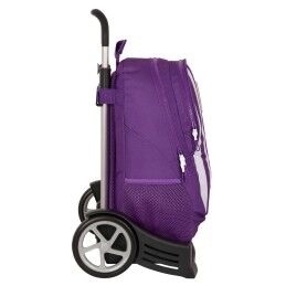 Real Valladolid C.F.|Mochila Escolar com Rodas Real Valladolid C.F. Roxo 32 x 44 x 16 cm