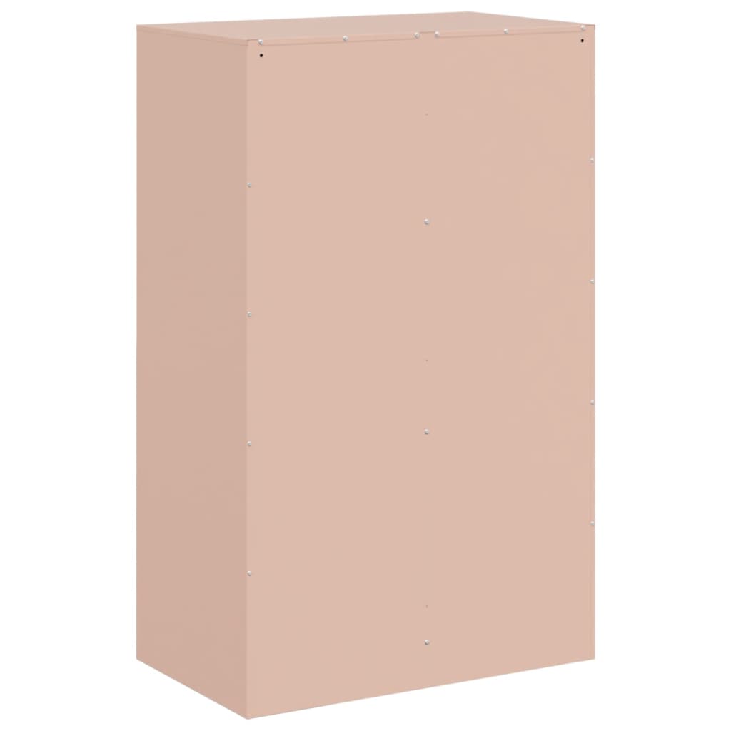 vidaXL Aparador 67x39x107 cm aço rosa