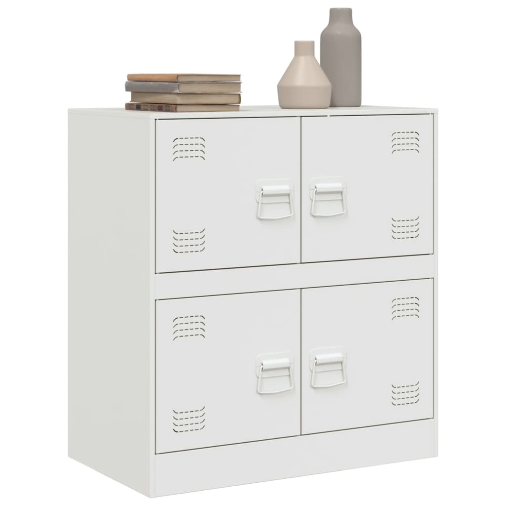 vidaXL Aparador 67x39x73 cm aço branco