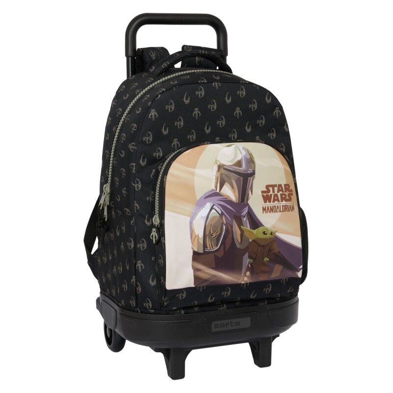 The Mandalorian|Mochila Escolar com Rodas The Mandalorian This is the way Preto 33 X 45 X 22 cm