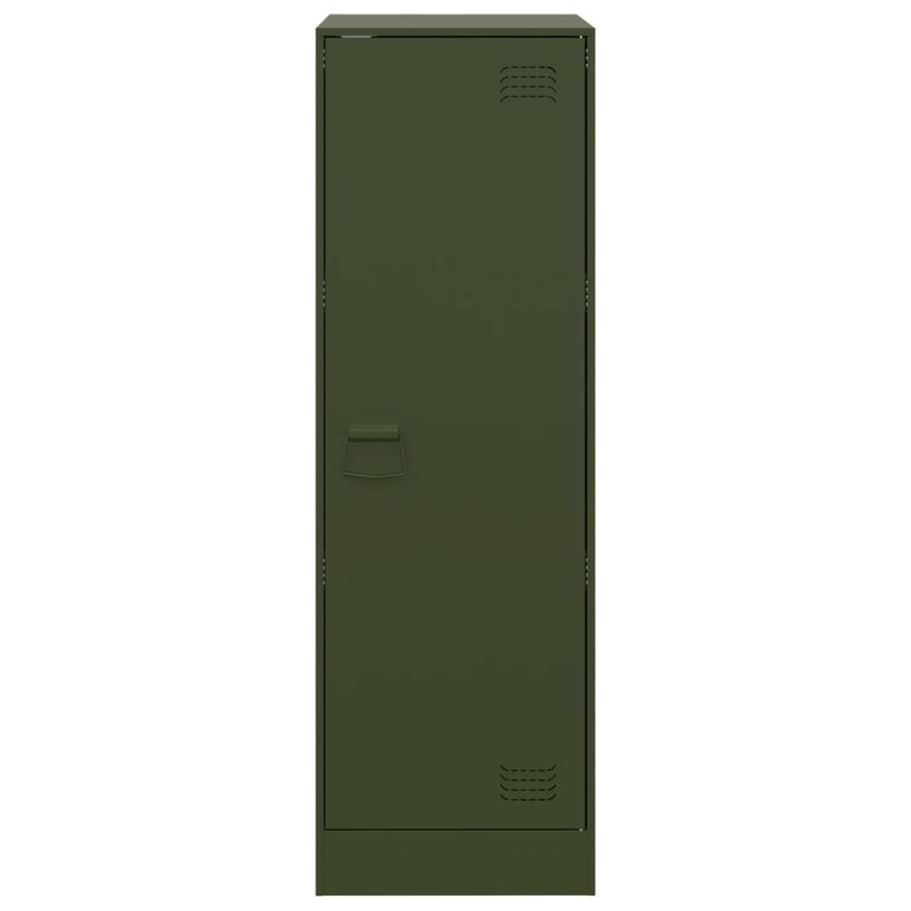 vidaXL Aparador 34,5x39x107 cm aço verde azeitona