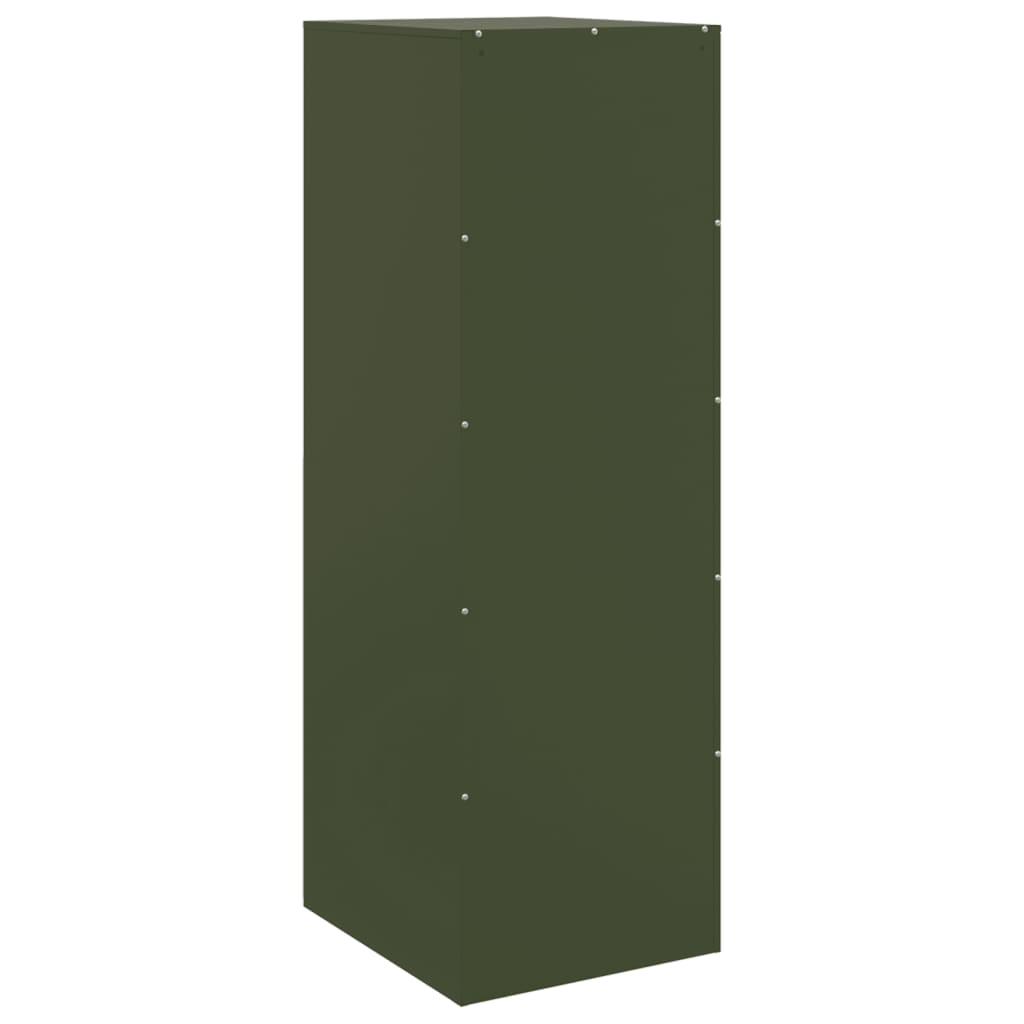 vidaXL Aparador 34,5x39x107 cm aço verde azeitona