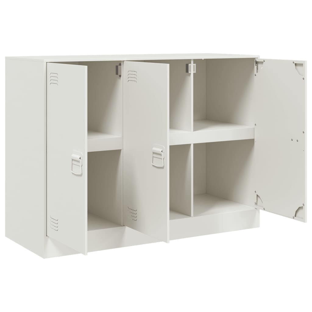 vidaXL Aparador 99x39x73 cm aço branco