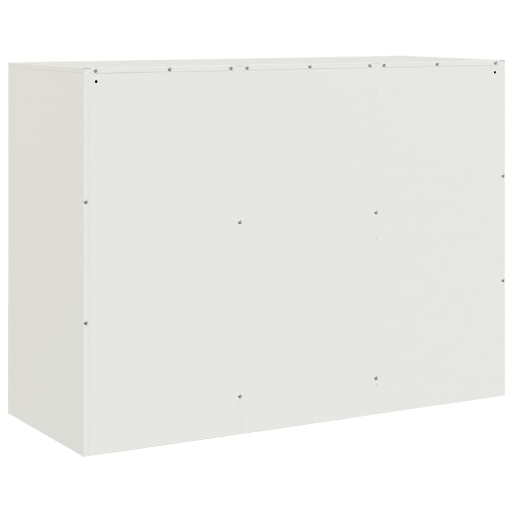 vidaXL Aparador 99x39x73 cm aço branco