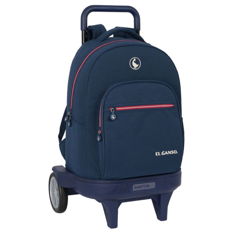 El Ganso|Mochila Escolar com Rodas El Ganso Classic Azul Marinho 33 X 45 X 22 cm
