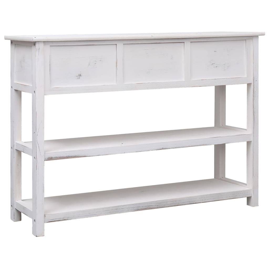 vidaXL Aparador estilo antigo 115x30x76 cm madeira branco