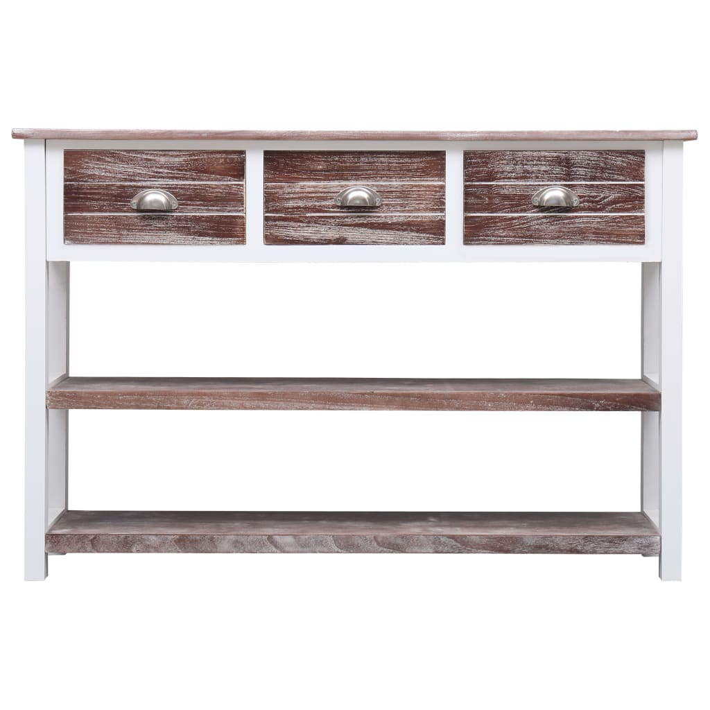 vidaXL Aparador estilo antigo 115x30x76 cm madeira castanho