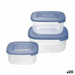 MasterChef|Lancheira Hermética MasterChef Cinzento Transparente Quadrado 1,1 L (6 Unidades)
