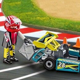 Playmobil|Playset City Action Go Kart Playmobil 9322 - Action - Karting Pilot Case (29 pcs)