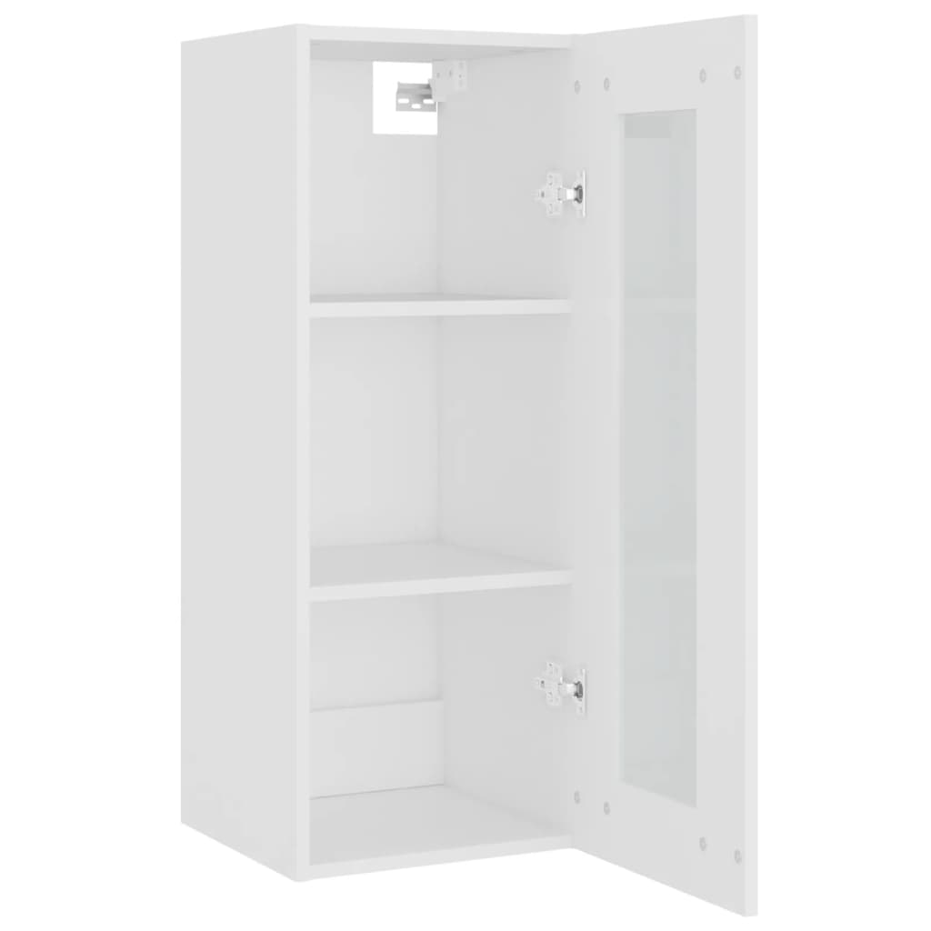 vidaXL Armário de parede suspenso 34,5x34x90 cm branco