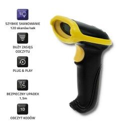 Qoltec|Leitor de códigos de barras Qoltec 50862