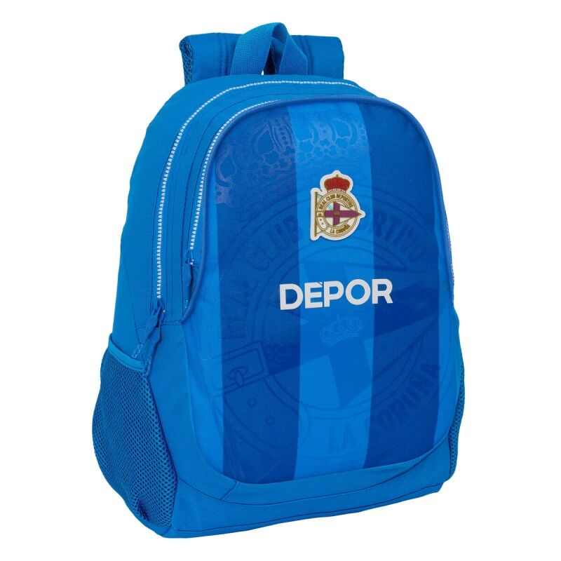 R. C. Deportivo de La Coruña|Mochila Escolar R. C. Deportivo de La Coruña Azul 32 x 44 x 16 cm
