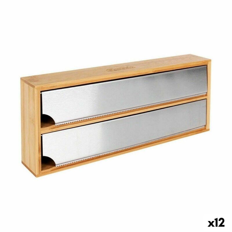 Quttin|Porta-Rolos de Cozinha Quttin Bambu Alumínio 33,5 x 13 x 5,5 cm (12 Unidades) Quttin|Porta-Rolos de Cozinha Quttin Bambu Alumínio 33,5 x 13 x 5,5 cm (12 Unidades)
