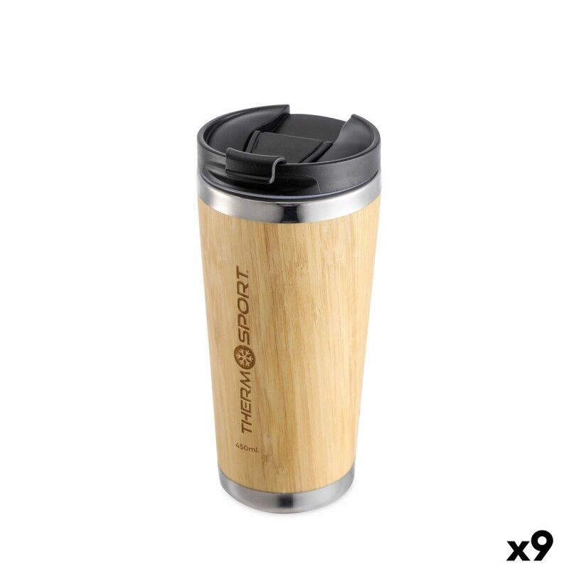 ThermoSport|Caneca Térmica com Tampa ThermoSport Bambu 450 ml (9 Unidades) ThermoSport|Caneca Térmica com Tampa ThermoSport Bambu 450 ml (9 Unidades)