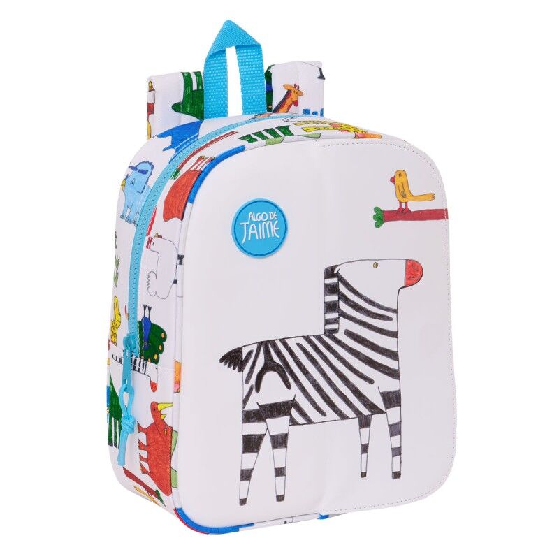 Algo de Jaime|Mochila Infantil Algo de Jaime Branco 22 x 27 x 10 cm