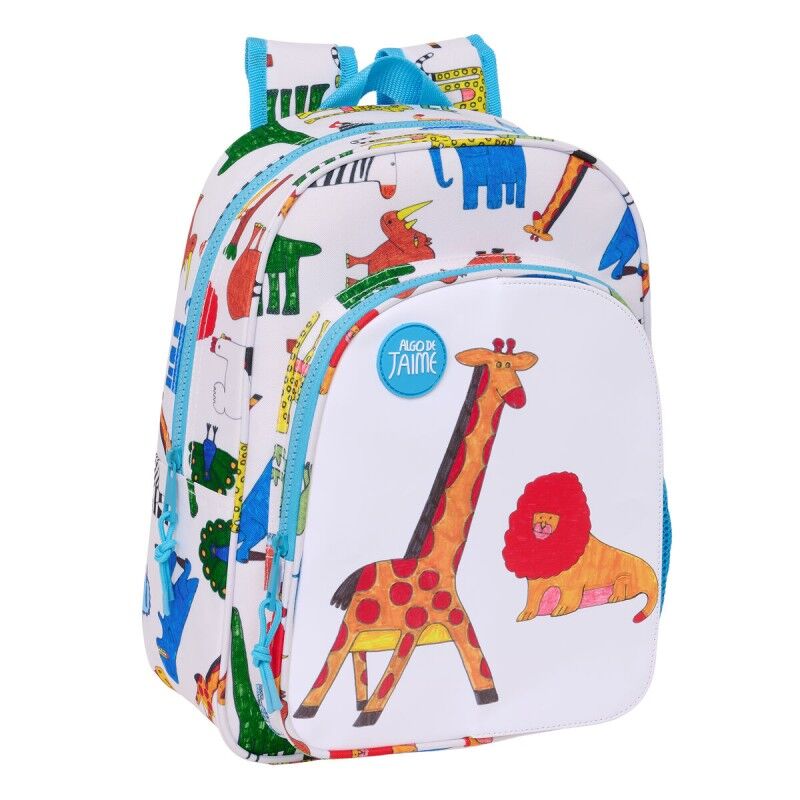 Algo de Jaime|Mochila Escolar Algo de Jaime Branco 26 x 34 x 11 cm Algo de Jaime|Mochila Escolar Algo de Jaime Branco 26 x 34 x 11 cm