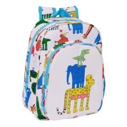 Algo de Jaime|Mochila Escolar Algo de Jaime Branco 26 x 34 x 11 cm