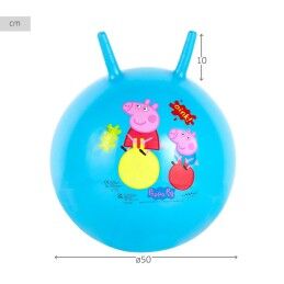 Peppa Pig|Bola Saltitante Peppa Pig Ø 45 cm Azul (10 Unidades)