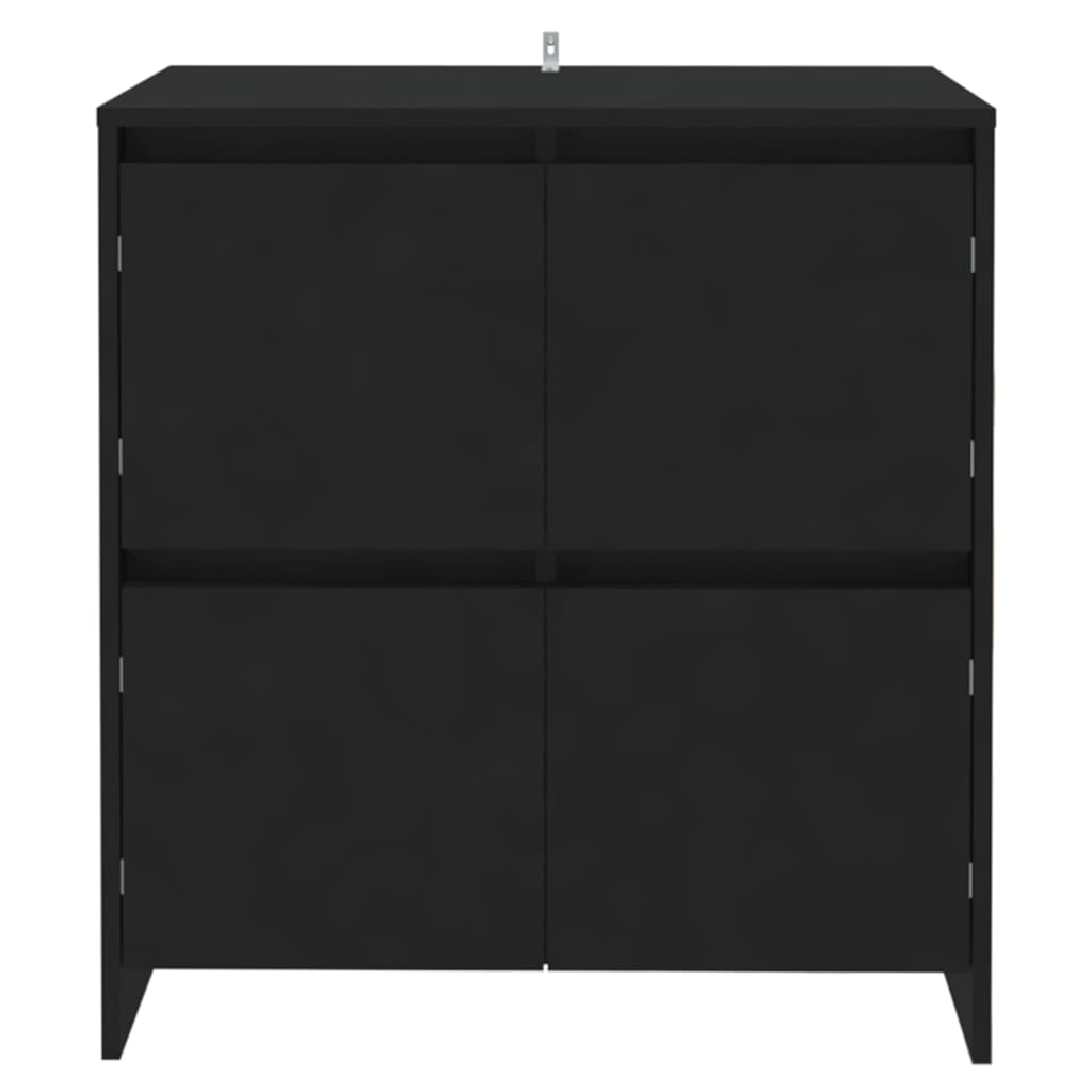 vidaXL Aparadores 2 pcs 70x41x75 cm aglomerado preto