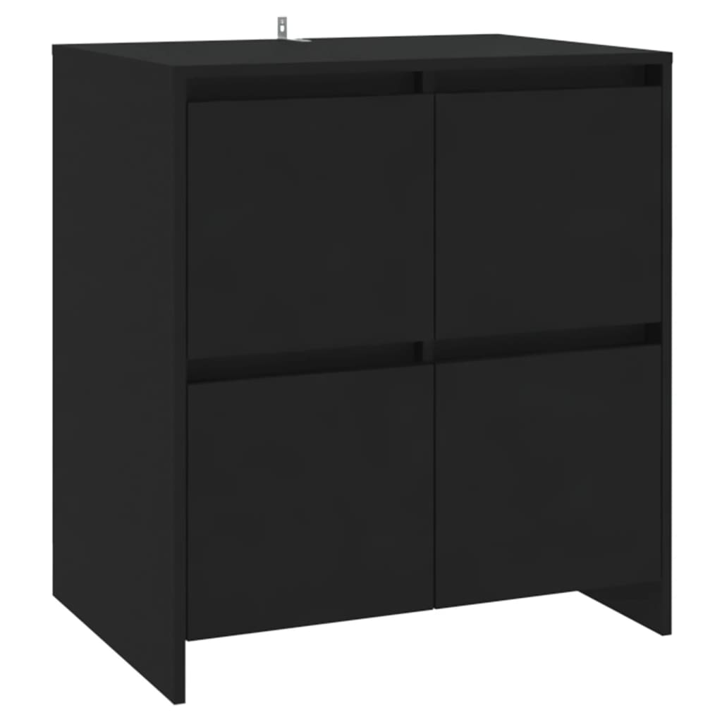 vidaXL Aparadores 2 pcs 70x41x75 cm aglomerado preto