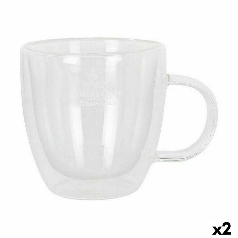 Santa Clara|Conjunto de Chávenas Santa Clara Vidro de Borosilicato 150 ml Térmica 2 Unidades (2 Peças) Santa Clara|Conjunto de Chávenas Santa Clara Vidro de Borosilicato 150 ml Térmica 2 Unidades (2 Peças)