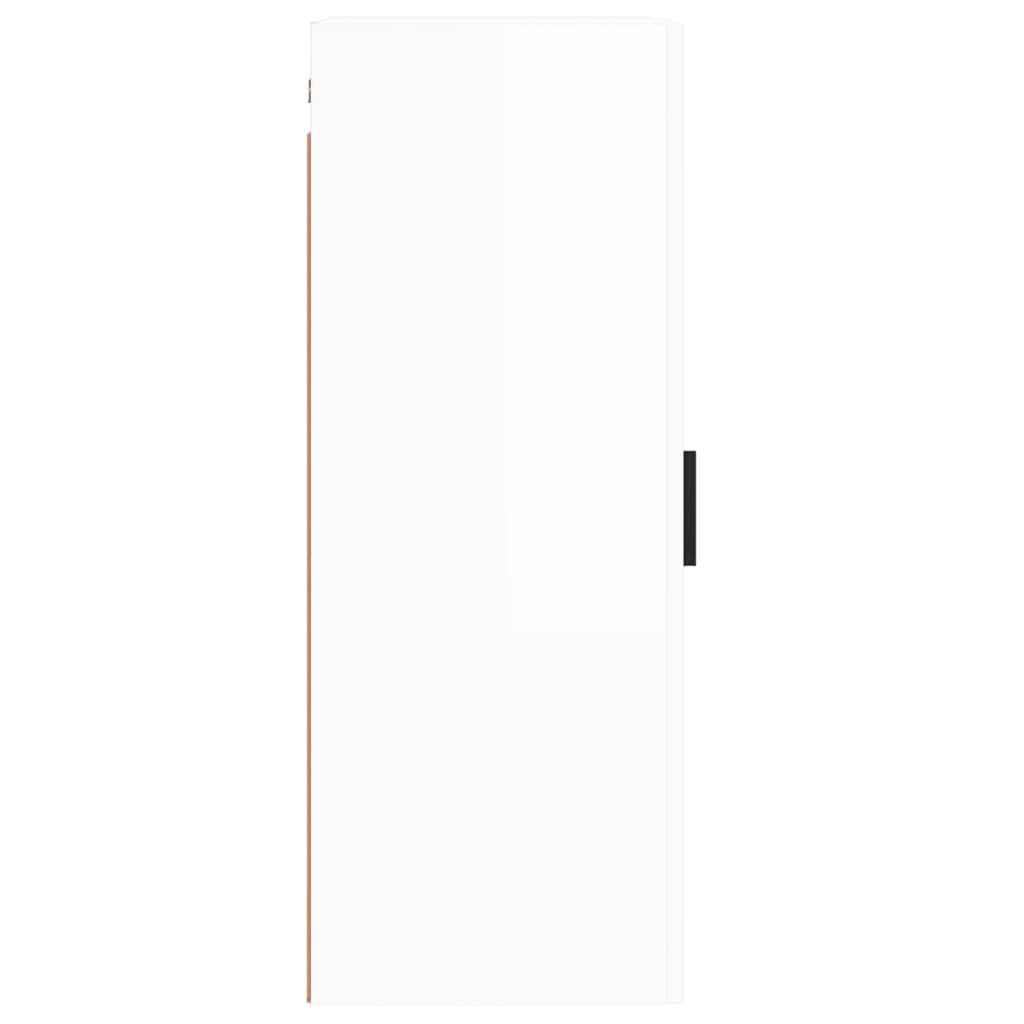 vidaXL Armário de parede 34,5x34x90 cm branco brilhante