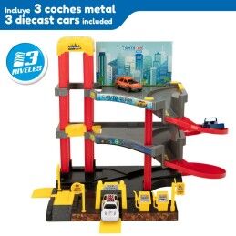 Speed & Go|Garagem Parking com Veículos Speed & Go 37 x 29 x 25 cm (4 Unidades)