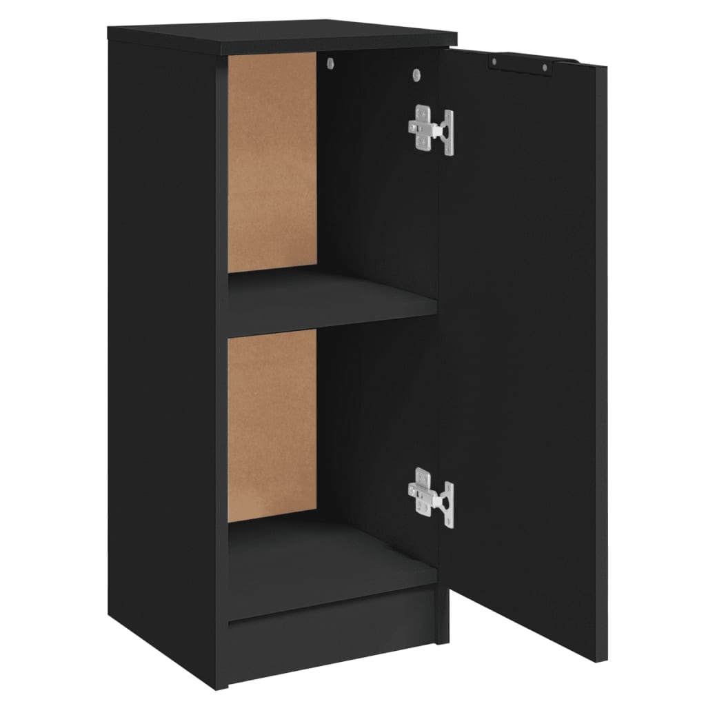 vidaXL Aparadores 2 pcs 30x30x70 cm derivados de madeira preto