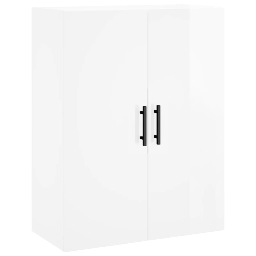 vidaXL Armários de parede 2 pcs 69,5x34x90 cm branco brilhante