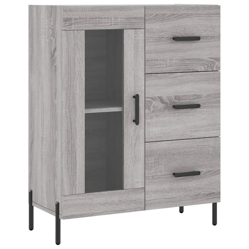 vidaXL Armário alto 69,5x34x180 cm derivados de madeira sonoma cinza