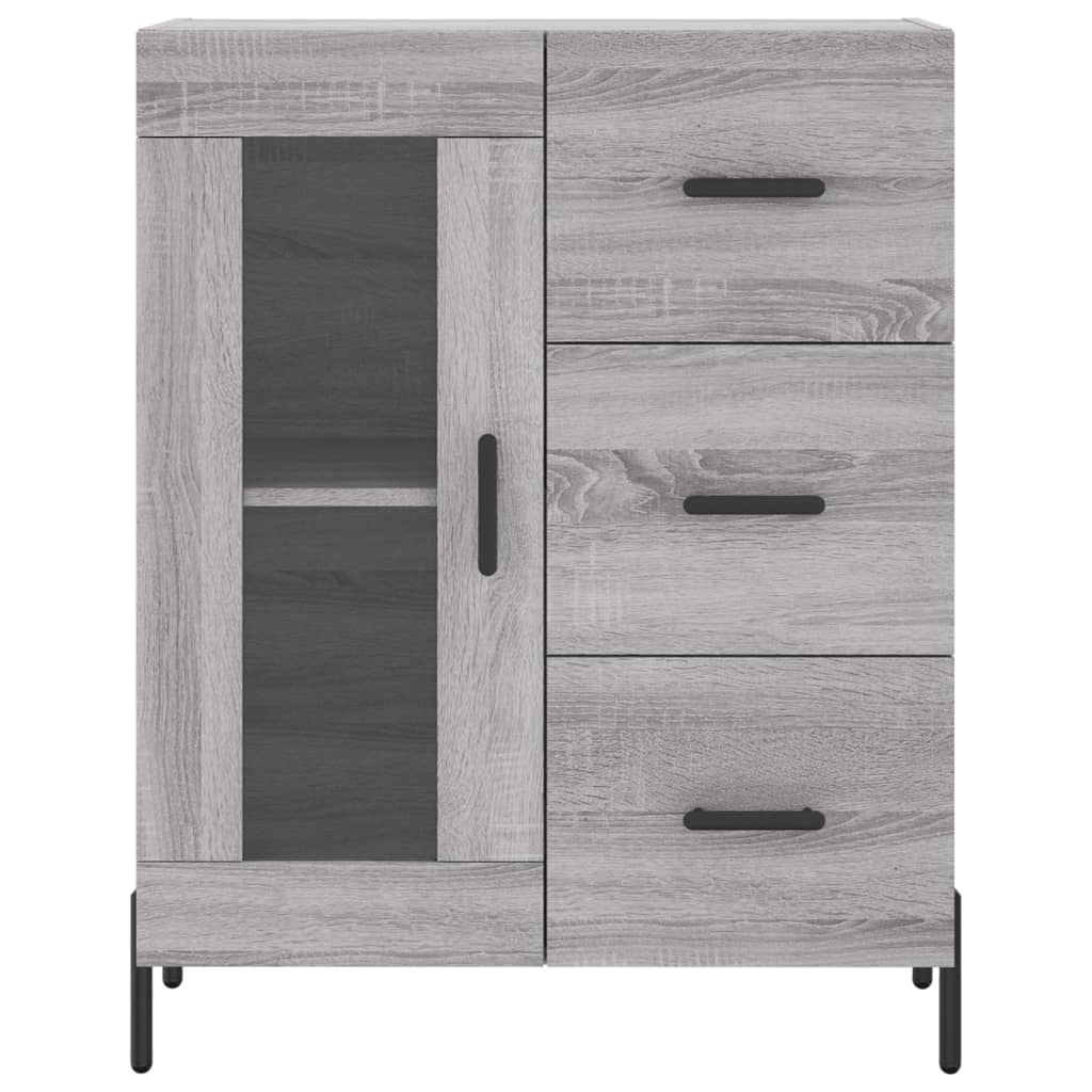 vidaXL Armário alto 69,5x34x180 cm derivados de madeira sonoma cinza