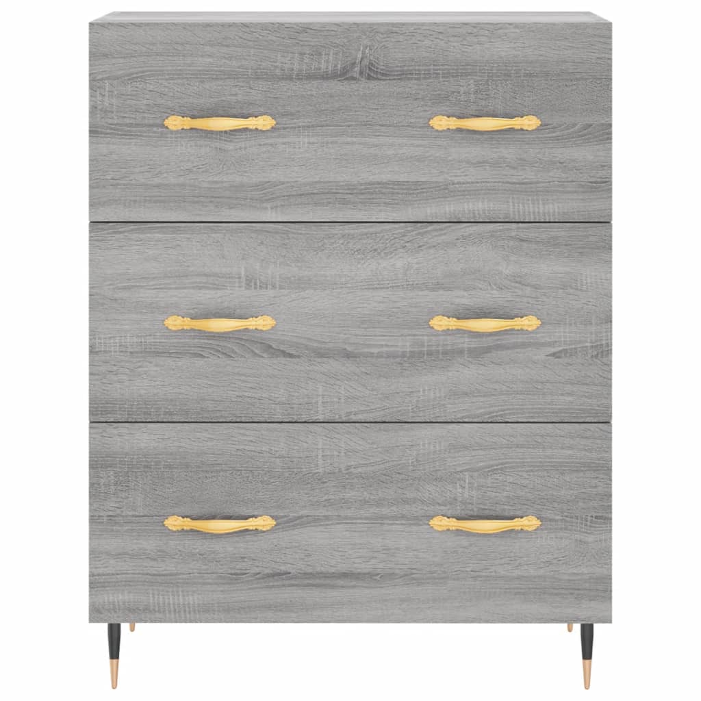 vidaXL Armário alto 69,5x34x180 cm derivados de madeira sonoma cinza