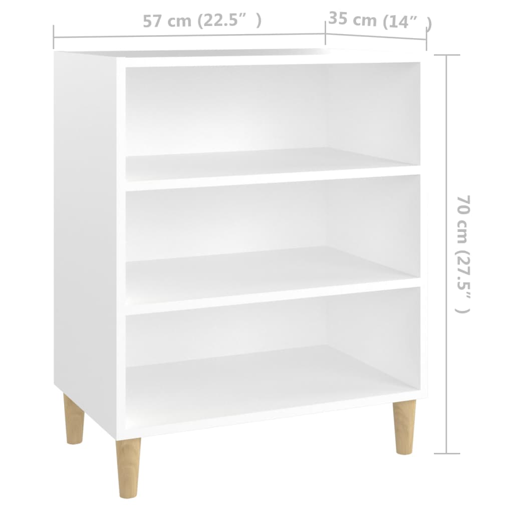 vidaXL Aparador 57x35x70 cm contraplacado branco