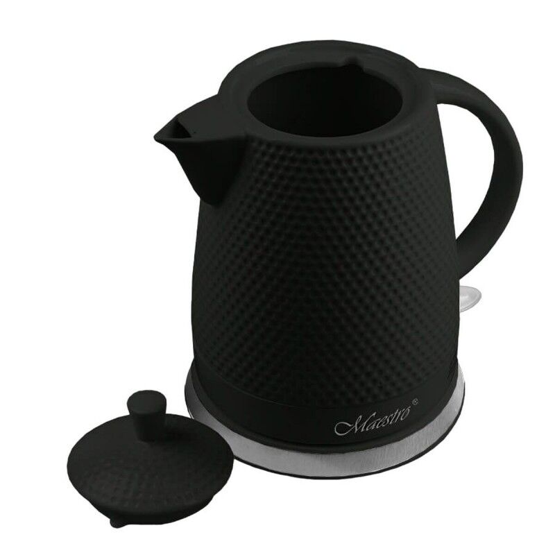 Feel Maestro|Chaleira Feel Maestro MR-069 Branco Preto Cerâmico 1500 W 1,5 L