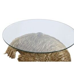 Home ESPRIT|Mesa de Apoio Pequena Home ESPRIT Dourado Resina Cristal 60 x 60 x 62 cm