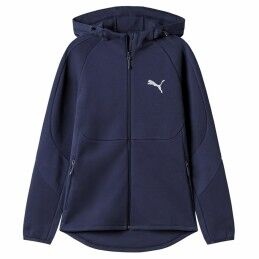 Puma|Polar com Capuz e Fecho Homem Puma Evostripe Full-Zip Azul Marinho