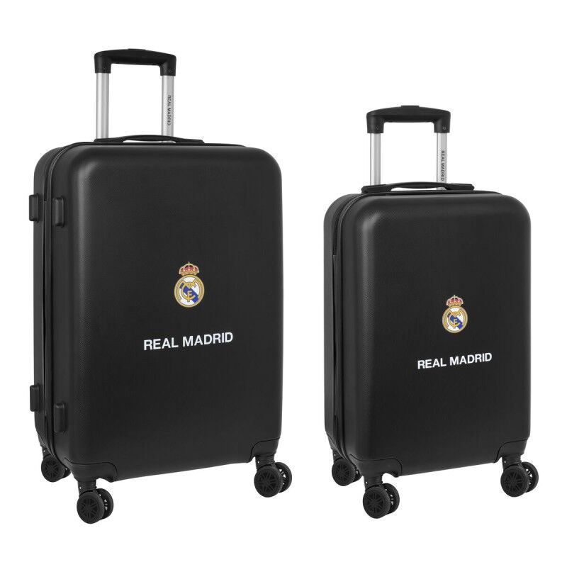 Real Madrid C.F.|Conjunto de malas Real Madrid C.F. + mediano 24 Trólei Azul Marinho 40 x 63 x 26 cm (2 Peças) Real Madrid C.F.|Conjunto de malas Real Madrid C.F. + mediano 24 Trólei Azul Marinho 40 x 63 x 26 cm (2 Peças)