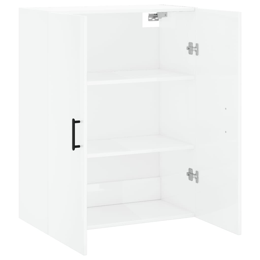 vidaXL Armário de parede 69,5x34x90 cm branco brilhante