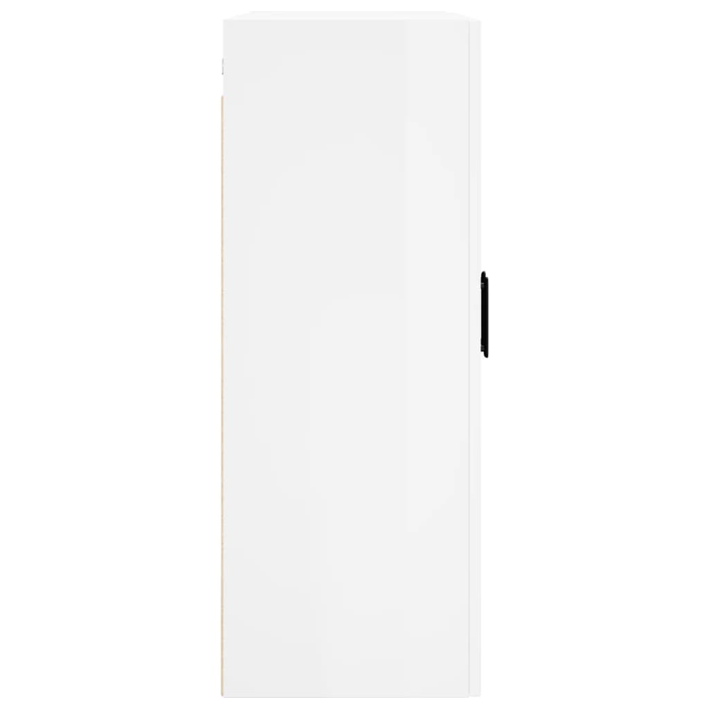 vidaXL Armário de parede 69,5x34x90 cm branco brilhante