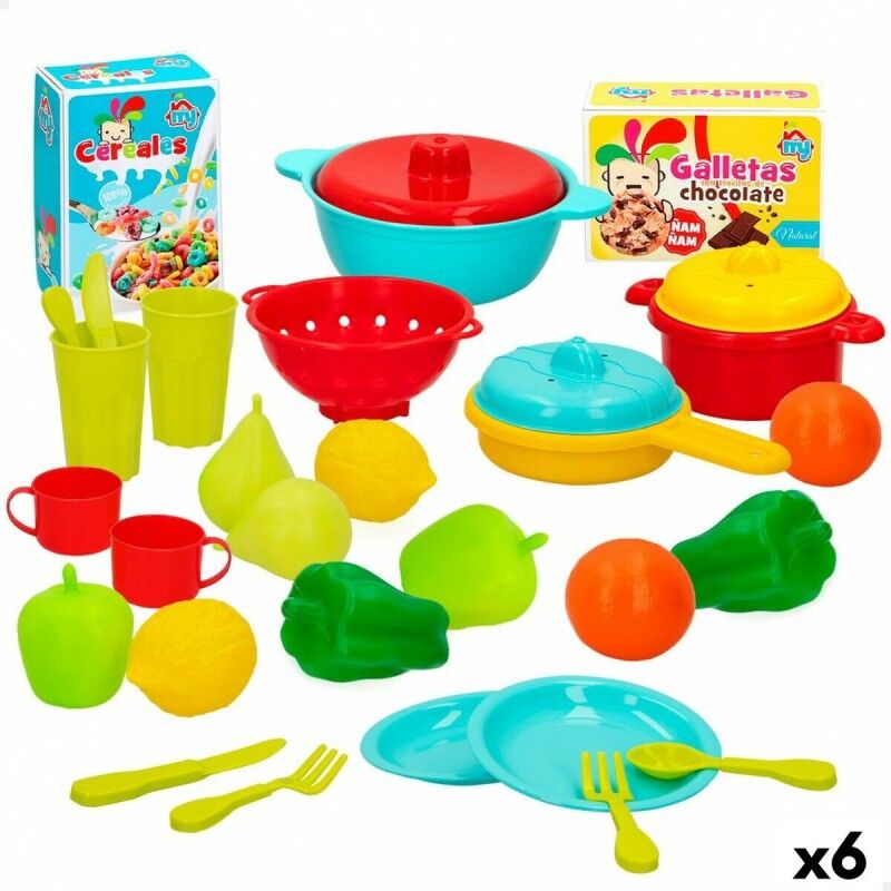 Colorbaby|Conjunto de Alimentos de Brincar Colorbaby Equipamentos e utensílios de cozinha 31 Peças (6 Unidades) Colorbaby|Conjunto de Alimentos de Brincar Colorbaby Equipamentos e utensílios de cozinha 31 Peças (6 Unidades)