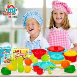 Colorbaby|Conjunto de Alimentos de Brincar Colorbaby Equipamentos e utensílios de cozinha 31 Peças (6 Unidades)