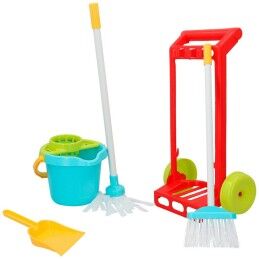 Colorbaby|Carrinho de Limpeza com Acessórios Colorbaby 5 Peças Brinquedo 24,5 x 43,5 x 15 cm (20 Unidades)