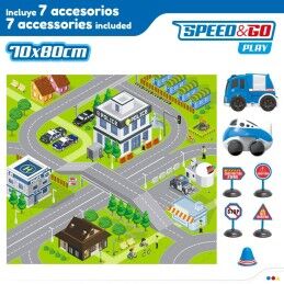 Speed & Go|Tapete de jogos Speed & Go Acessórios Veículos Estrada Tecido Plástico (6 Unidades)