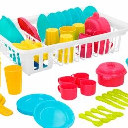 Colorbaby|Conjunto de Louça Infantil Colorbaby Brinquedo Escorredor 35 Peças (15 Unidades)