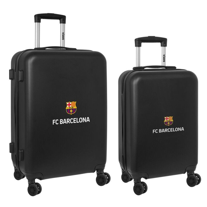 F.C. Barcelona|Conjunto de malas F.C. Barcelona + mediano 24 Trólei Preto 40 x 63 x 26 cm (2 Peças) F.C. Barcelona|Conjunto de malas F.C. Barcelona + mediano 24 Trólei Preto 40 x 63 x 26 cm (2 Peças)